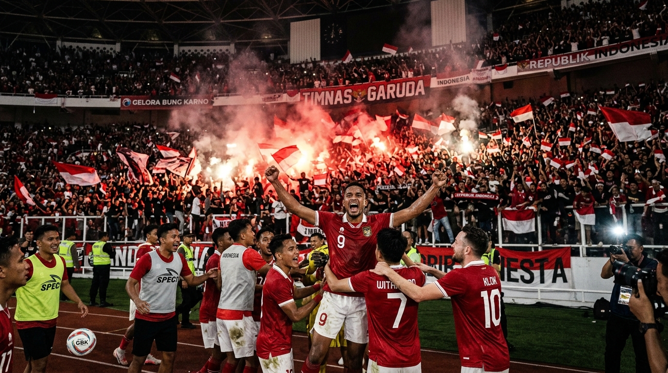 Selebrasi Timnas Indonesia di GBK Senayan